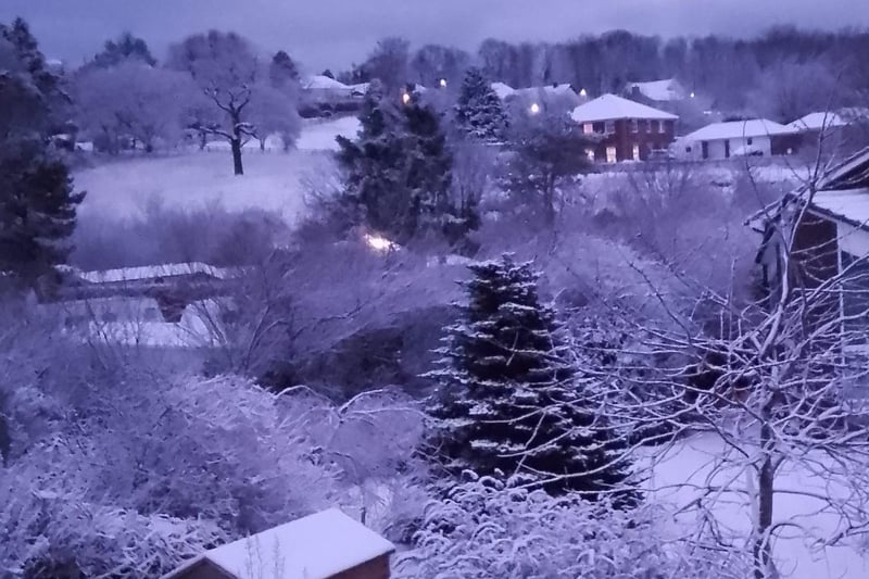 Diane Spencer sent in this snowy view from Belford.
