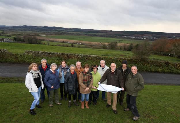 Members of the Anick residents' action group, who are concerned about proposed plans to excavate sand and gravel from farm land near their homes.