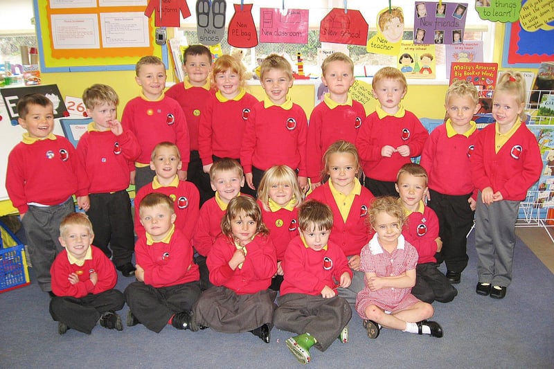 New starters at Shilbottle First School, in September 2007.