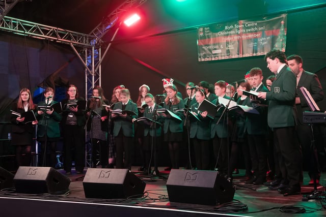The school's choir performed at the event.