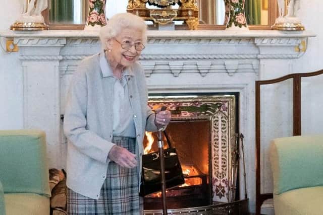 The last public picture taken of the Queen on Tuesday.