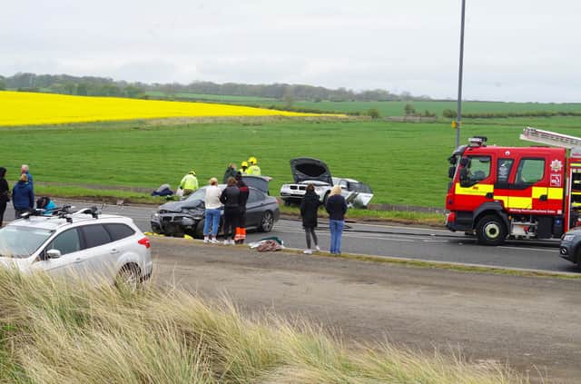 The scene of the accident on the A193.