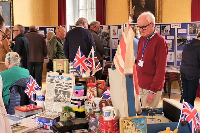 Artefacts from the 1950s and 1960s on display in Berwick Town Hall.