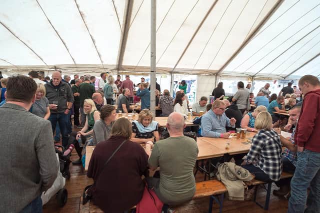 The beer tent at Berwick Food and Beer Festival.