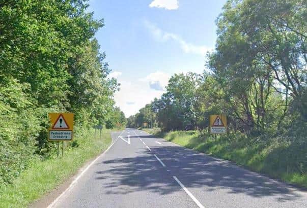 The A1068 Fisher Lane, near Cramlington.