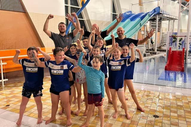 A Tweedmouth Rangers Football Club Juniors pool fitness session last month.