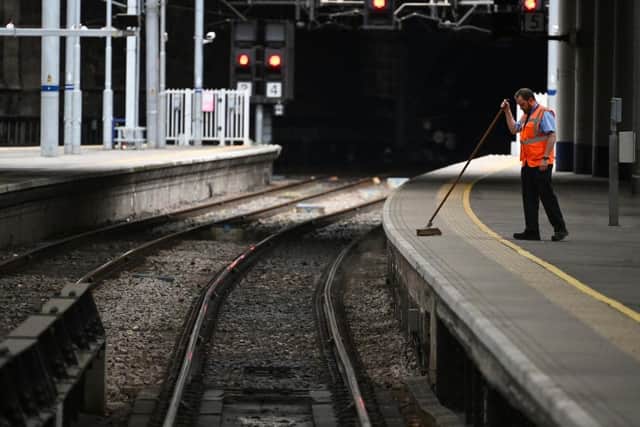 The biggest rail strikes in 30 years started on Monday night with trains cancelled across the UK for much of the week. Picture: Jeff J Mitchell/Getty Images.
