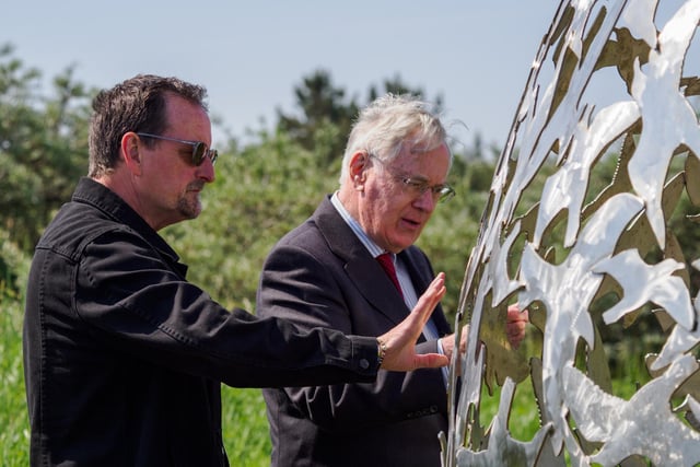 The Duke of Gloucester and Rob Mulholland at Sphere.