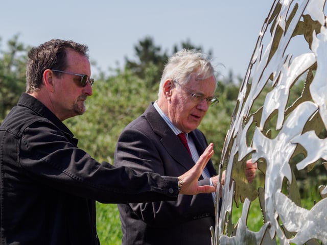The Duke of Gloucester and Rob Mulholland at Sphere.