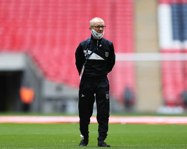 New Blyth Spartans manager Terry Mitchell led Consett to the 2019/20 Buildbase FA Vase Final. Picture: Paul Harding - The FA/The FA via Getty Images.