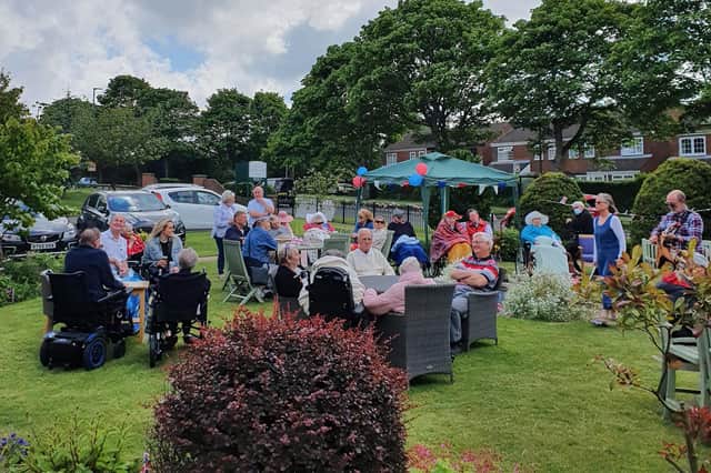 Chester Court care home, in Bedlington, held a garden party for the Queen's Platinum Jubilee.