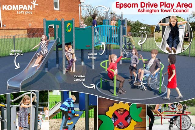 A CGI of the Epsom Drive play area.