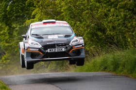 Duns driver Garry Pearson in action at the Jim Clark Rally in 2022. Picture: BRC