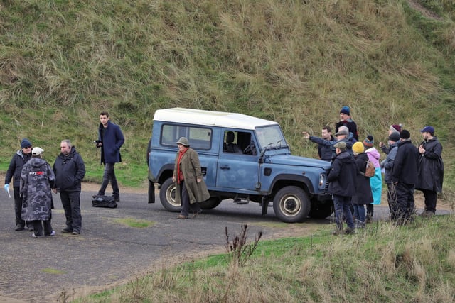 The cast and crew were also spotted filming in Durham, before moving north to the Northumberland coast.