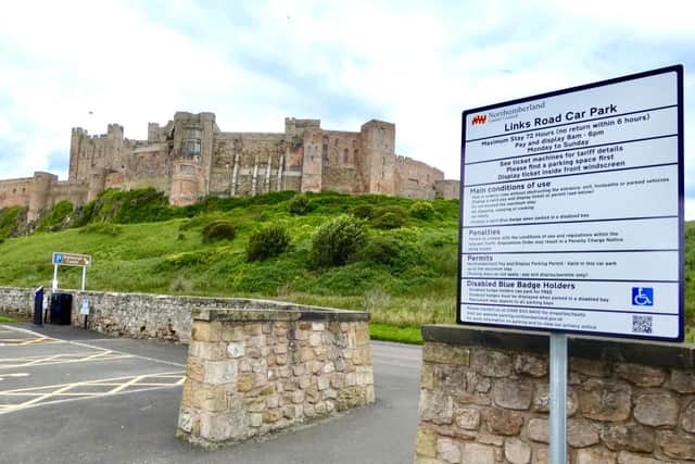 Bamburgh's Links Road car park is one of three areas chosen for motorhome overnight stays.