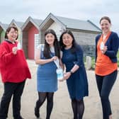 L to R Mel Jackson, of Blyth Town Council, Rebecca Sharp, Wenyan Sharp, and Julie Summers, of Blyth Town Council.