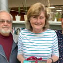 From left, Frank Rescigno (Greater Morpeth Development Trust), Pam Frain and Morpeth librarian Sarah Jayne Kennedy-Robson.