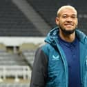 Joelinton, of Newcastle United, pictured prior to the Carabao Cup Quarter Final match between Newcastle United and Leicester City at St James' Park on January 10. Picture: Stu Forster/Getty Images.