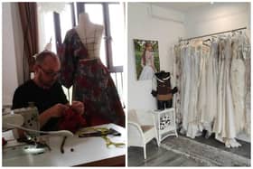 Tony custom designs dresses and does alterations, and is now looking to refurbish donated dresses to make weddings and events more affordable.