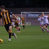 Action from Tuesday's game between Berwick Rangers and Hearts B. Picture: Alan Bell
