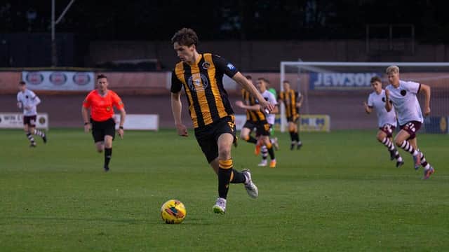 Action from Tuesday's game between Berwick Rangers and Hearts B. Picture: Alan Bell