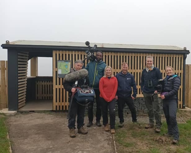 The Countryfile team with Sophie Webster third left and Lee Rankin fourth left.