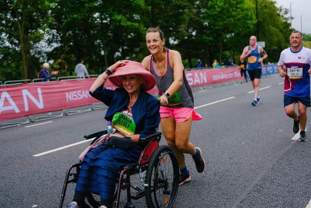 Ashleigh Foster and Sharon Tarmey pictured during last year's Great North Run.