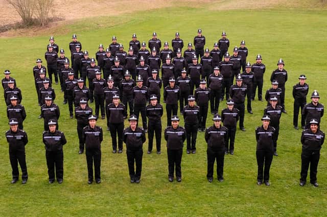 Some of the new Northumbria Police recruits.