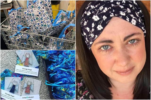 Hayley Cadman has made care packs for cancer patients during her own treatment for blood cancer.