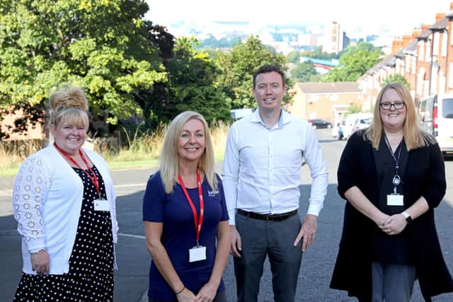 Michelle Fortune, CRF Project Lead at Karbon Homes, Helen Stevenson, Employment Advisor at Karbon Homes, Stuart Clarke, Senior Employability Manager at Your Homes Newcastle and Kelly Mclachlan, CRF Project Lead at Your Homes Newcastle.