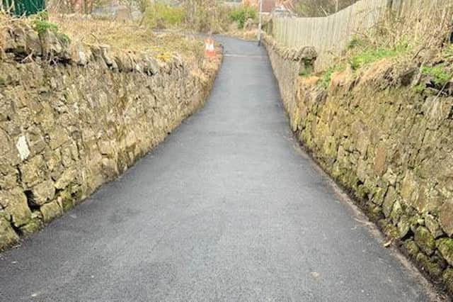 The entire pathway has been resurfaced.