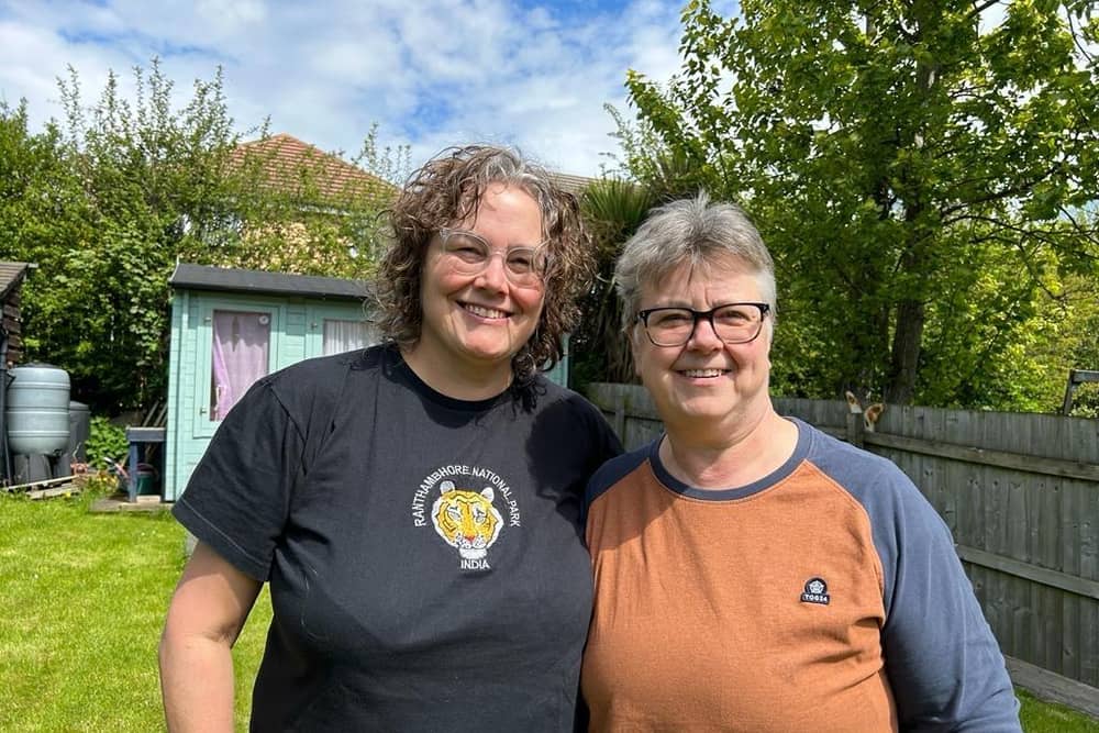 Jannette Hillicks (left) and Heather Fenton (right) are grateful for the ambulance service's help.