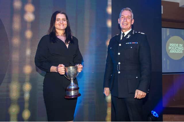 PC Amii Stewart and Chief Constable Winton Keenen.