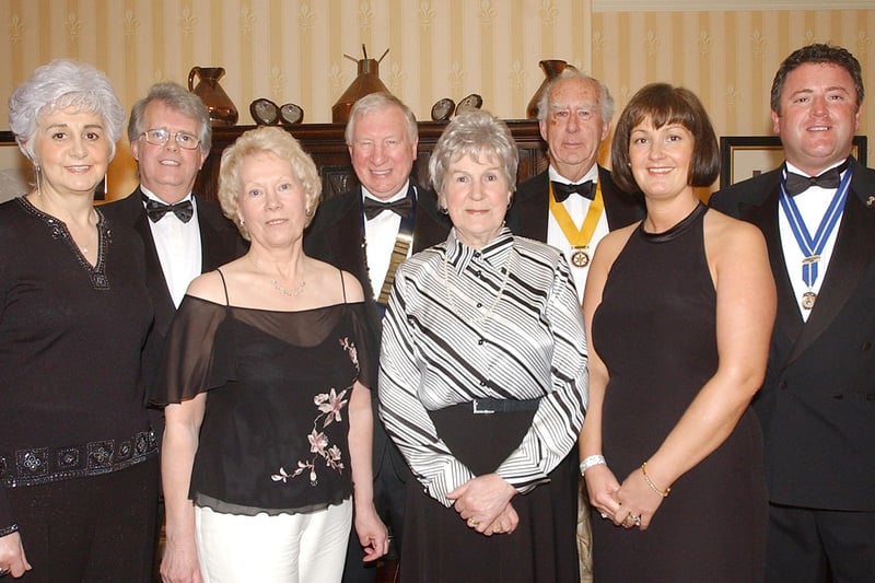 Alnwick Lions Charter Dinner at the White Swan Hotel, with President Len Reece, centre.