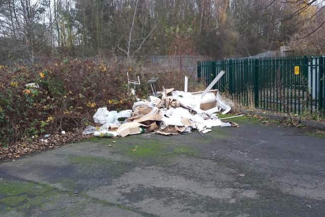 The fly tipping in North View, at the rear of the former YMCA, found to have been left by Thomas McMillan.