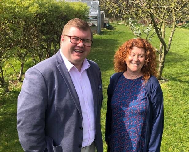 Susan Dungworth (right) with her successor as Northumberland Labour leader Coun Scott Dickinson.