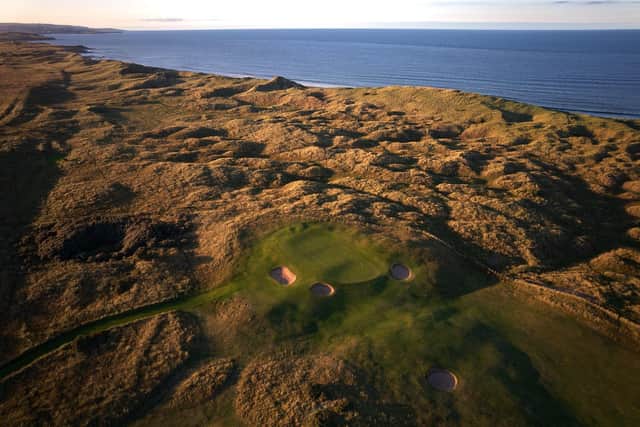 The par-5 6th hole at Goswick Golf Links, that along with Seaton Carew Golf Club will co-host the North England Women's Amateur Championship in May.