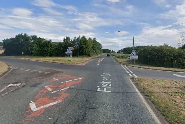 The crash happened on the northbound carriageway of Fisher Lane, near the Snowy Owl pub. (Photo by Google)