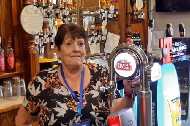 Margaret Straughan, landlady of The Brewers Arms in Berwick.
