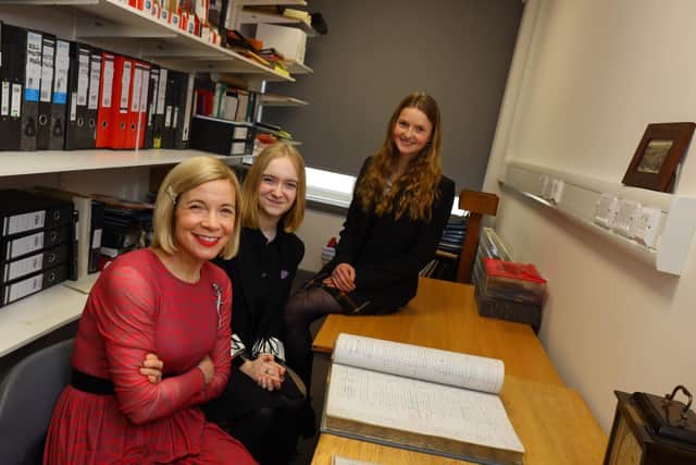 Lucy Worsley attends Dame Allan's Schools