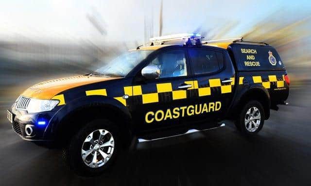 A dog had to be rescued by the Coastguard after falling into the harbour at Beadnell.