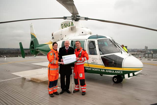 Dr Rachel Hawes, John McNeil and paramedic Andy Mawson.