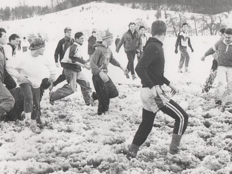 Heavy snow didn't force a postponement in this year.