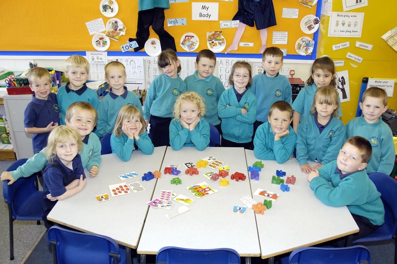 New starters at Alnwick South First School in September 2007.