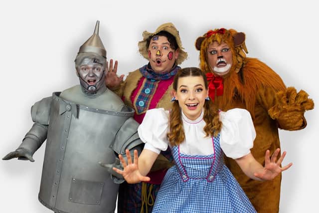 The cast of the family pantomime version of The Wizard of Oz.