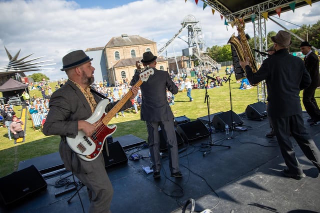 The Baghdaddies perform at The Northumberland Miners' Picnic.