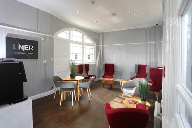 The refurbished first class lounge at Berwick station.