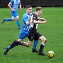 Action from Alnwick Town’s 2-0 away win over Whitley Bay Reserves in the Northern Alliance Premier Division on Saturday.