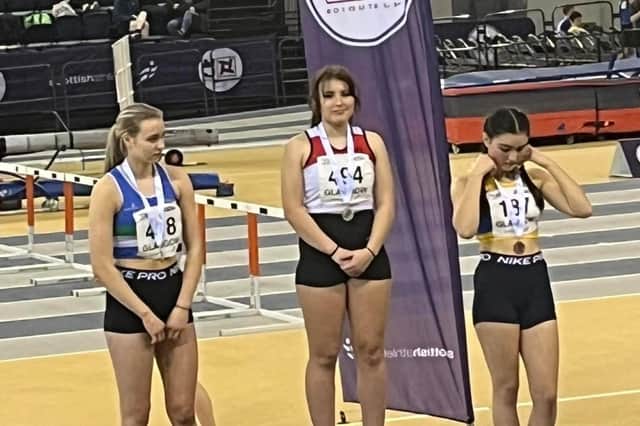 Alnwick's Leila Thompson wins gold at National Indoor Athletics Championships.