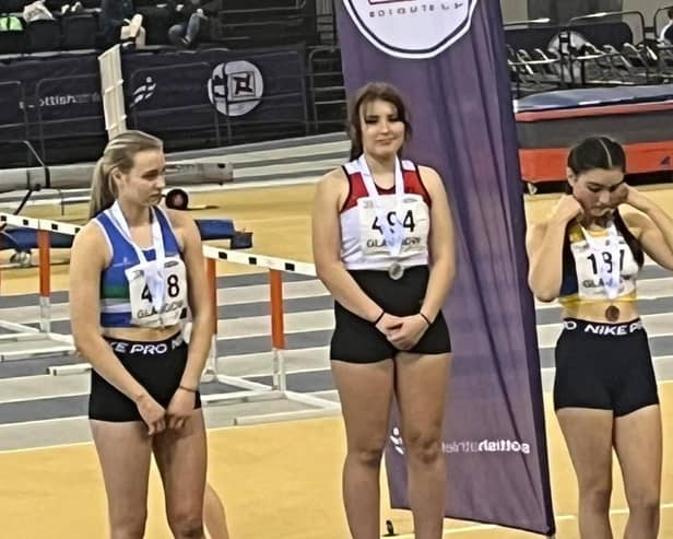 Alnwick's Leila Thompson wins gold at National Indoor Athletics Championships.